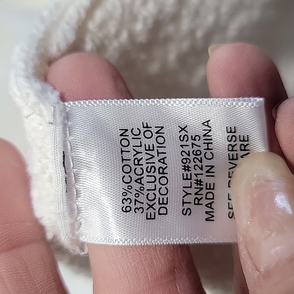 Lety & Me Size L Ivory Elbow Patch Curved Hem Sweater, Excellent Used Condition - Picture 12 of 12